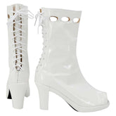 Movie Poor Things 2023 Bella Baxter White Shoes Boots Cosplay Accessories Halloween Carnival Props